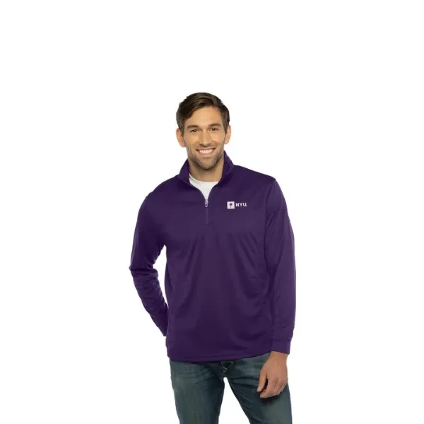 Vantage Apparel Men's Standard Collegiate Micro Mesh Performance Team Color 1/4 Zip Pullover